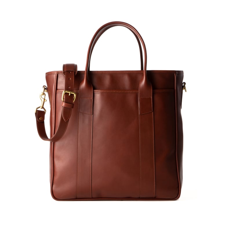 Commuter Tote in smooth tumbled leather