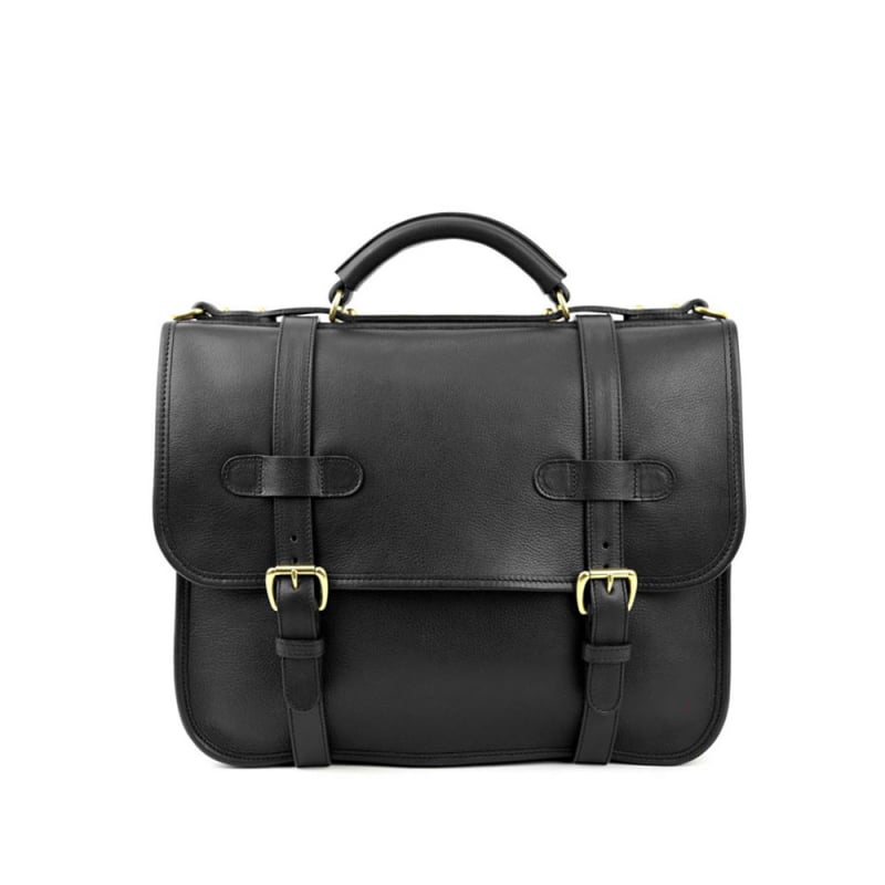 English Satchel in smooth tumbled leather