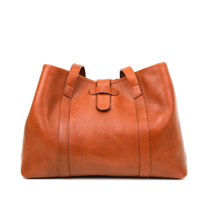 Signature Handbag Tote  in smooth tumbled leather
