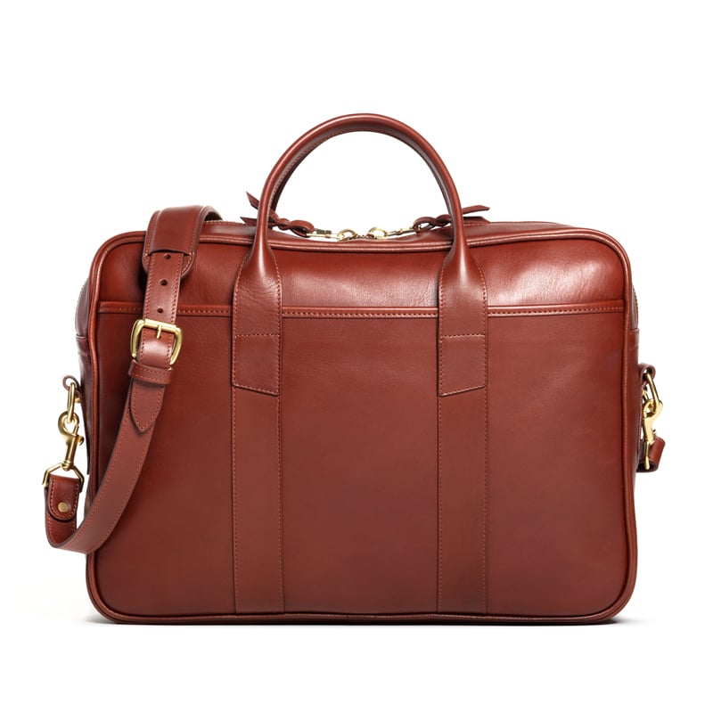 Commuter Briefcase in smooth tumbled leather