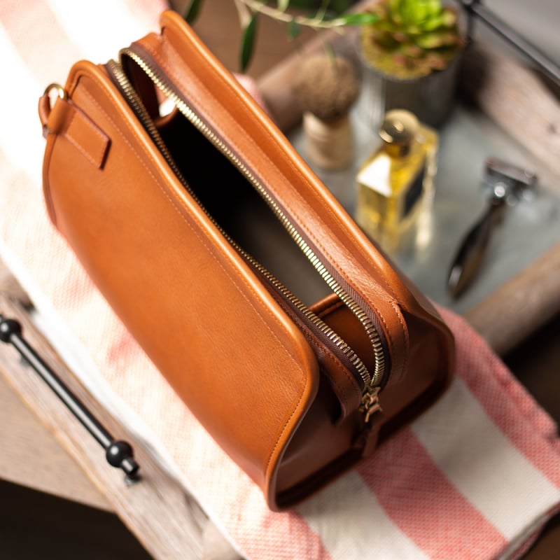Large Travel Kit  in smooth tumbled leather