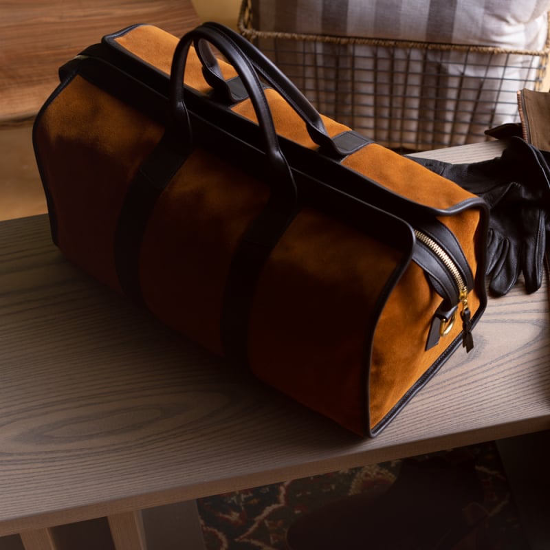 Suede Travel Duffle  in suede